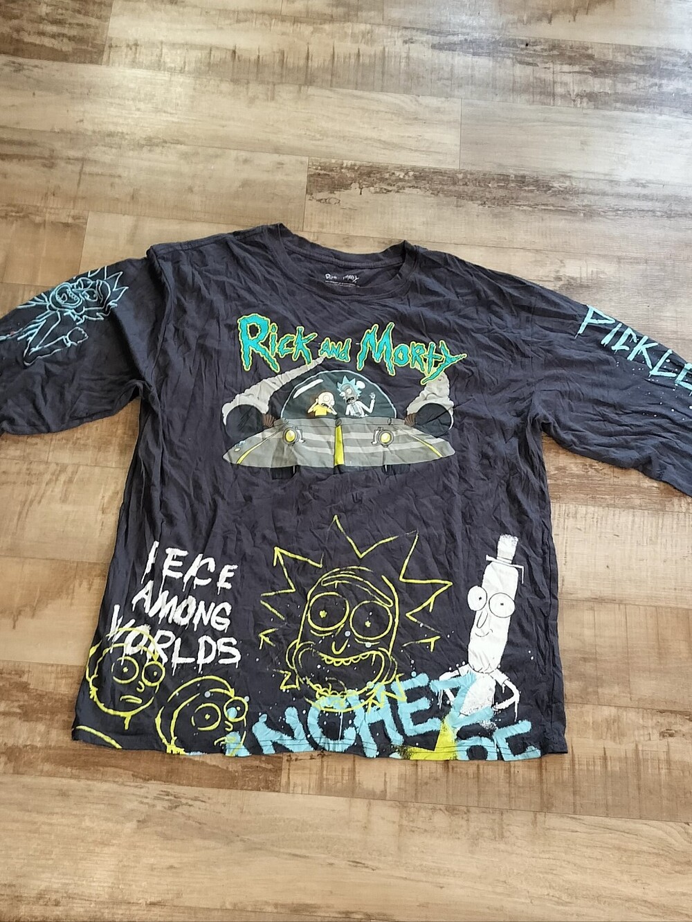 Cartoon Network Rick and Morty Black and White Logo Tee